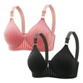 thumbnail image 1 of Annhoo 2PCS Push up Bras for Women Plus Size Breathable Wireless Everyday Underwear Solid Color Soft Bralettes, 1 of 4