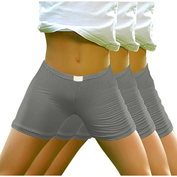 Annhoo 3 Pack Girl's Legging Shorts for Under Dress Cotton Seamless Elastic Waist Biker Shorts Summer Workout Yoga Shorts