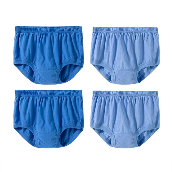 Annhoo 4PCS Cotton Underwear for Women Comfortable High Waisted Full Coverage Boyshort Panties Plus Size Everyday Briefs