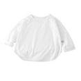 thumbnail image 1 of Annhoo Baby Boys Girls Fall T Shirts Long Sleeve Crewneck Cotton Tops Toddler Casual Solid Color Bottoming Shirt, 1 of 3
