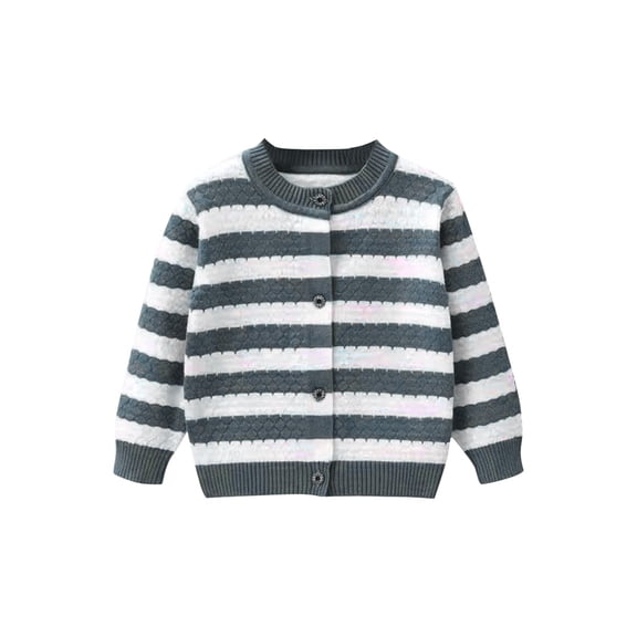 Annhoo Baby Boys Girls Striped Cardigan Sweaters Fall Long Sleeve Button down Tops Infant Casual Knit Jackets