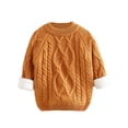thumbnail image 1 of Annhoo Baby Boys Girls Sweater Fall Winter Long Sleeve Fleece Lined Tops Infant Crewneck Warm Thickened Knitwear, 1 of 6