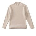 thumbnail image 1 of Annhoo Baby Child Sweater Mock Neck Long Sleeve Ribbed Knit Shirts Casual Pullover Boys Girls Blouses 4-10 Years, 1 of 3