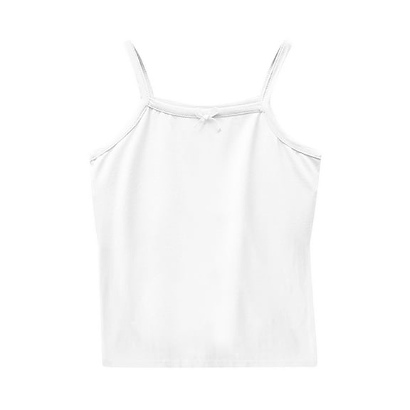 Annhoo Baby Girls Clothes Sleeveless Spaghetti Strap Bowing Front Cami T Shirts Summer Loose Comfy Loungewear