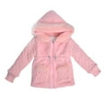 thumbnail image 1 of Annhoo Baby Girls Fleece Coats Comfy Warm Zipper up Long Sleeved Hoodies Infant Winter Fuzzy Jackets with Pockets, 1 of 9