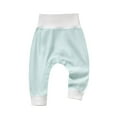 thumbnail image 1 of Annhoo Baby Infant Cotton Pants for Girls Boys High Waist Button Down Bottoms Comfy Homewear Solid Color Elastic Trousers, 1 of 6