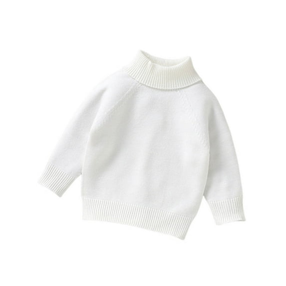 Annhoo Baby Toddler Clothes Turtleneck Long Sleeves Girls Boys Sweater Warm Knitt Base Shirts Newbron Infant Tops 1M-3Y