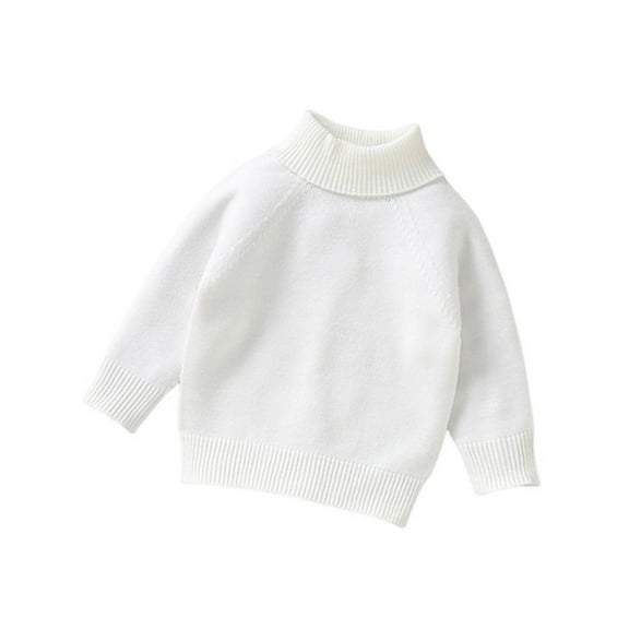 Annhoo Baby Toddler Clothes Turtleneck Long Sleeves Girls Boys Sweater Warm Knitt Base Shirts Newbron Infant Tops 1M-3Y