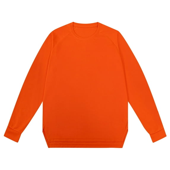 Annhoo Big And Tall T- Shirts for Men Long Sleeve Crew Neck Casual Tops Solid Color Comfy Loose Fall Sport Basic Shirts