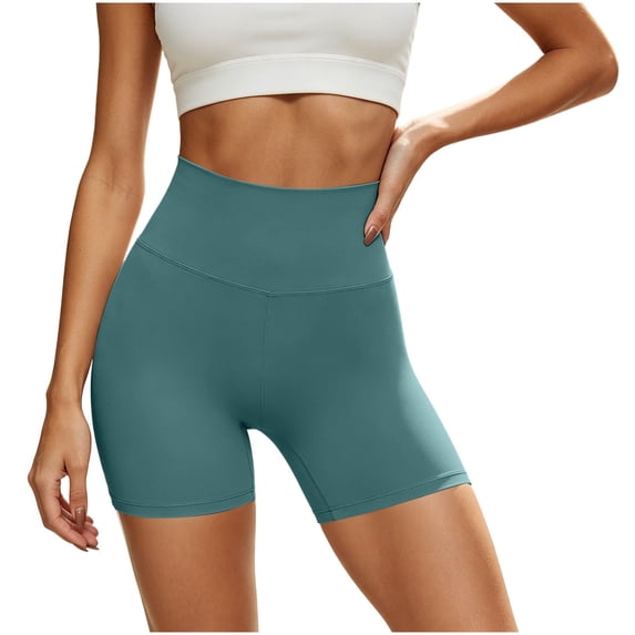 Annhoo Workout Shorts Women Summer Seamless High Waisted Slim Yoga Leggings Casual Athletic Biker Jogger Shorts