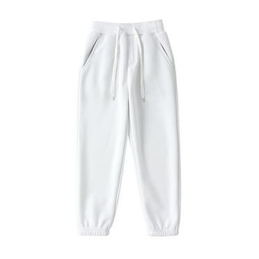 Annhoo Boys Girl's Sweatpants Cotton Drawstring High Waisted Joggers Children's Casual Sports Trousers with Pockets