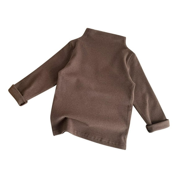 Annhoo Boys Girls Long Sleeve Shirts Fall Winter Mock Neck Warm Undershirts Toddler Lounge Thick Base Layer Tops