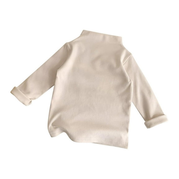 Annhoo Boys Girls Long Sleeve Shirts Fall Winter Mock Neck Warm Undershirts Toddler Lounge Thick Base Layer Tops