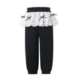 thumbnail image 1 of Annhoo Boys Girls Pants Trendy Solid Color Cute Lace Decor High Waisted Unisex Streetwear Trouser Casual Clothes, 1 of 8