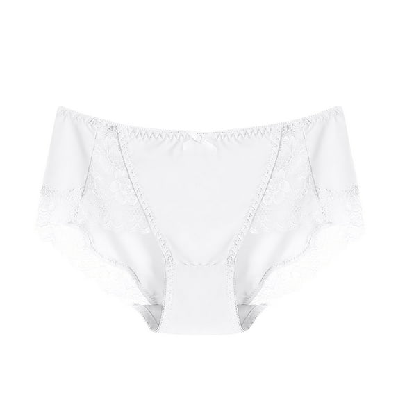 Annhoo Briefs for Women Lace Trendy Breathable Soft Panties Comfy Elastic Underwear Hitgh Waist Underpants