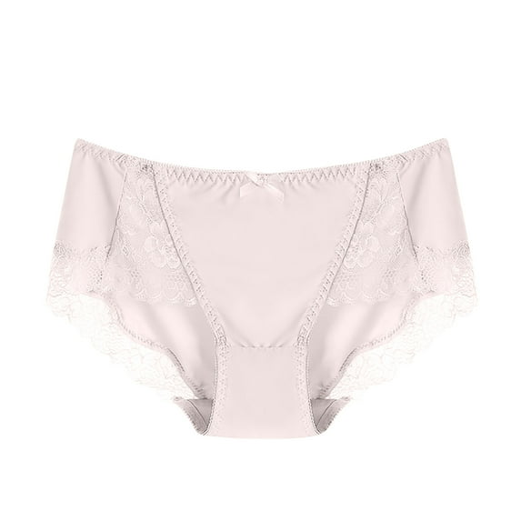 Annhoo Briefs for Women Lace Trendy Breathable Soft Panties Comfy Elastic Underwear Hitgh Waist Underpants
