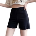 thumbnail image 1 of Annhoo Briefs for Women Ruffle Trim Comfy Elastic High Waist Underwear Loose Slip Shorts Sleepwear Boxers Bottoms, 1 of 3