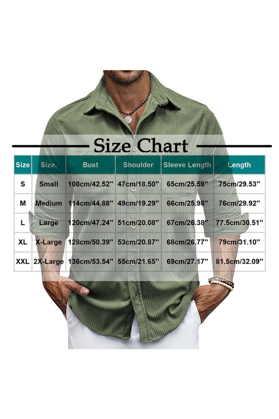 Button Up Tshirts for Men Corduroy Casual Comfy Long Sleeve Collared Cardigan Shirts with Pockets Fall Trendy Coat