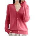thumbnail image 1 of Annhoo Cardigan Sweaters for Women Fall Winter Long Sleeve Button down Knitwear Fashion Single-Breasted Outfits, 1 of 3