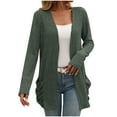 thumbnail image 1 of Annhoo Cardigan Sweaters for Women Long Sleeve Open Front Knitwear Casual Comfy Thin Crochet Cardigan with Pockets, 1 of 4