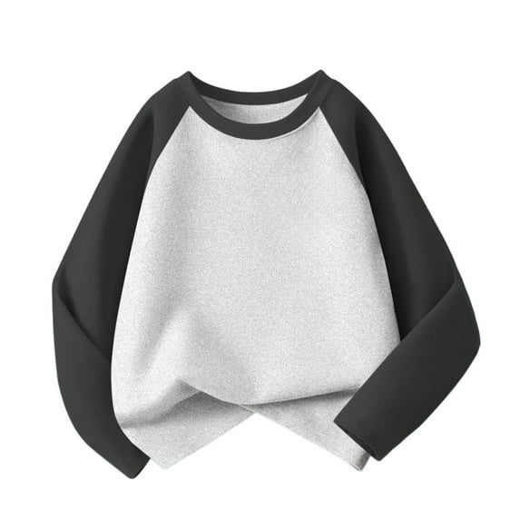 Annhoo Casual Tops for Girl Long Sleeve Crewenck Block Color Pullover Shirts Trendy Going Out Clothes