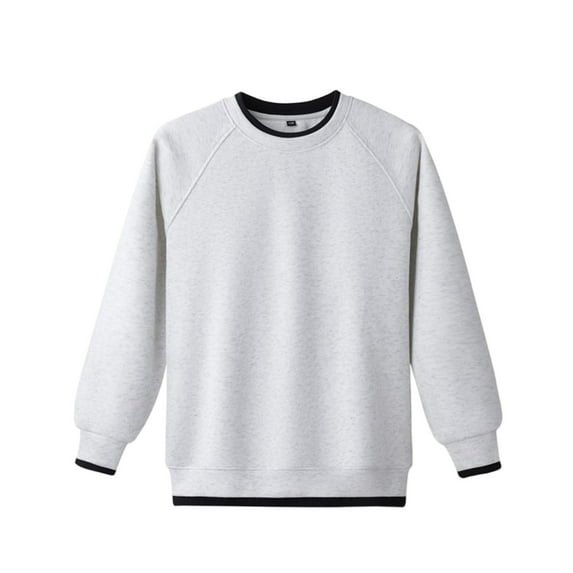 Annhoo Casual Tops for Kids Long Sleeve Crewneck Pullover Solid Color Drop Shoulder Shirts Trendy Cute Clothes