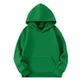 thumbnail image 1 of Annhoo Girls Long Sleeve Oversized Sweatshirts Kids Basic Solid Color Hoodies Fall Baggy Casual Tops with Pocket, 1 of 5