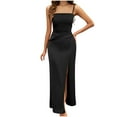 thumbnail image 1 of Annhoo Cocktail Dresses for Women Slim Slit Sleeveless Spaghetti Strap Cami Dress Ladies Party Formal Dress, 1 of 4