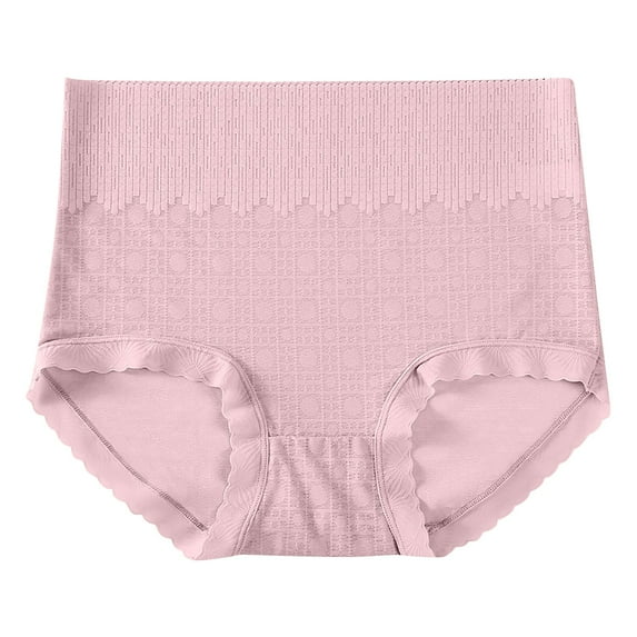 Annhoo Cotton Briefs for Women Elastic Breathable High Waist Underpants Seamless Comfy Panties Casual Boxers