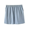 thumbnail image 1 of Annhoo Cotton Shorts for Women Lightweight Breathable High Waist Plain Athletic Short Pants with Pocket Soft Clothes, 1 of 6