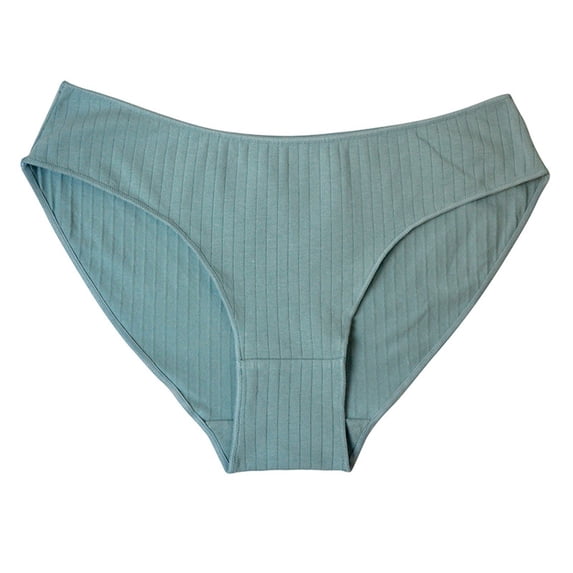 Annhoo Cotton Underwear for Women Low Rise Bikini Panties Butt Lifting Briefs Ribbed Breathable Underwear
