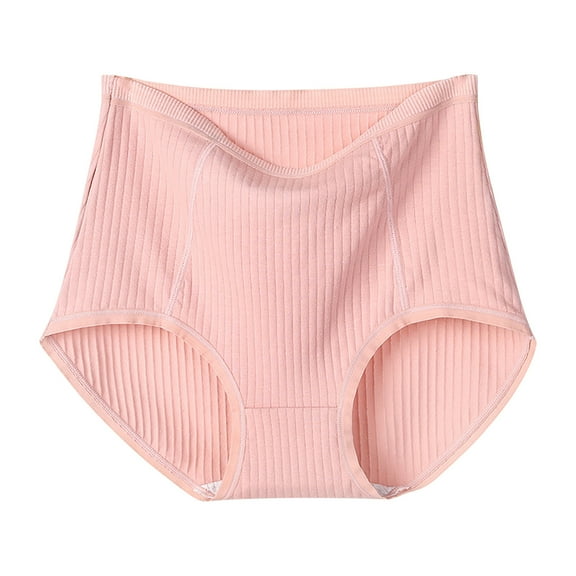 Annhoo Cotton Underwear for Women Soft High Waist Full Coverage Briefs Casual Solid Color Everyday Panties