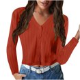 thumbnail image 1 of Annhoo Cropped Cardigan Sweaters for Women Fall Casual Long Sleeve Button down Knitwear Comfy Solid Color Outfits, 1 of 7