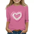 thumbnail image 1 of Annhoo Cute Tops for Kids Boy Girl Round Neck Long Sleeve Print Graphic Valentine's Day Shirts Fashion Casual Clothes, 1 of 5