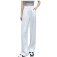 thumbnail image 1 of Annhoo Dress Pants for Women 2024 High Waisted Waist Pleated Straight Loose Trendy Work Business Trousers, 1 of 3