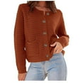 thumbnail image 1 of Annhoo Fall Cardigan Sweaters for Women Button down Long Sleeve Knitted Shirts Cute Open Front Cardigans with Pockets, 1 of 3