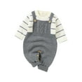 thumbnail image 1 of Annhoo Fall Winter Baby Knitted Clothes Casual Long Sleeve 2 in 1 Rompers Newborn Color Block Striped Sweater Jumpsuits, 1 of 8