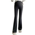 thumbnail image 1 of Annhoo Flare Leggings for Maternity Women High Waisted Belly Support Solid Color Comfy Gym Yoga Pregnant Lounge Pants, 1 of 8