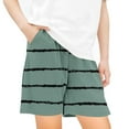 thumbnail image 1 of Annhoo Girls Athletic Shorts High Waisted Summer Running Shorts Trendy Stripes Printed Sports Shorts with Pockets, 1 of 4