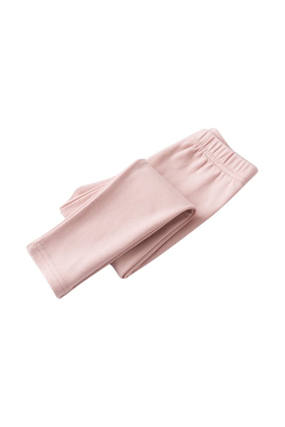 Girls' Leggings Full Length Cotton Elastic Waist Tights Fall Winter Kids Cute Stretch Bottomings for Under Dress