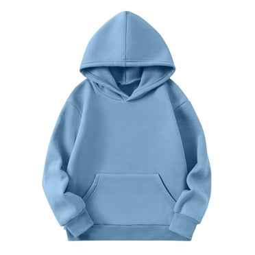 Annhoo Girls Long Sleeve Oversized Sweatshirts Kids Basic Solid Color Hoodies Fall Baggy Casual Tops with Pocket