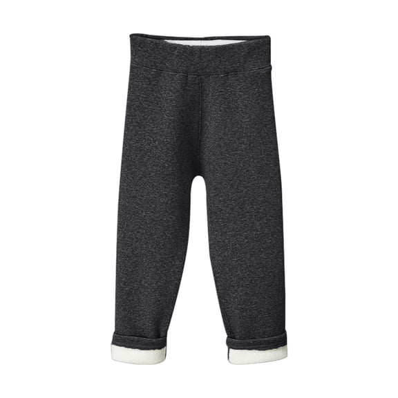 Annhoo Girls Winter Fleece Lined Leggings Casual Elastic High Waisted Stretchy Pants Kids Cozy Warm Bottons