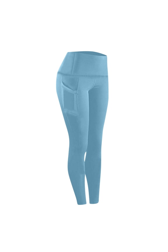 High Waisted Yoga Leggings Plus Size Butt Lifting Compression Pants Workout Running Pants with Pockets