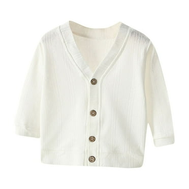 Annhoo Infant Boys Girls Cardigan Sweaters Button Front Long Sleeve Knitwear Baby Lightweight Loose Knit Outwear