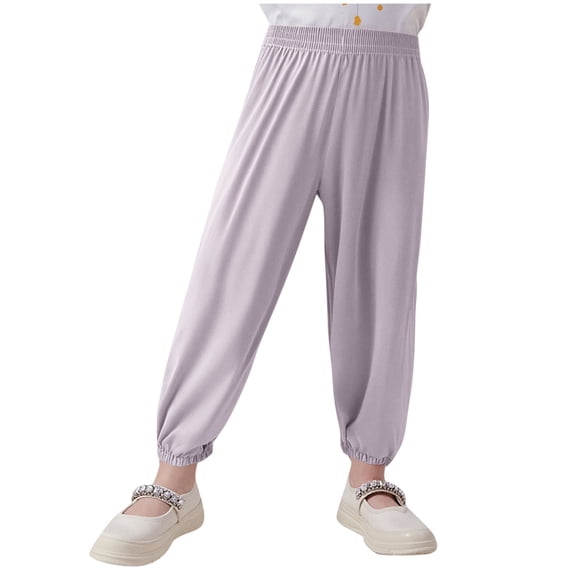 Annhoo Kids Bug Pants Summer Lightweight Baggy Comfortable Solid Color Sweatpants Trendy Casual Clothes