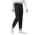 thumbnail image 1 of Annhoo Kids Thermal Leggings Narrow Cuff Hem Stretch Fabric Wide Elastic Waist Soft Basic Layering Bottoms, 1 of 6
