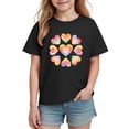 thumbnail image 1 of Annhoo Kids Valentines Tops Loose Casual Short Sleeve Round Neck Print Graphic Boys Girls Shirts Fashion Clothes, 1 of 9