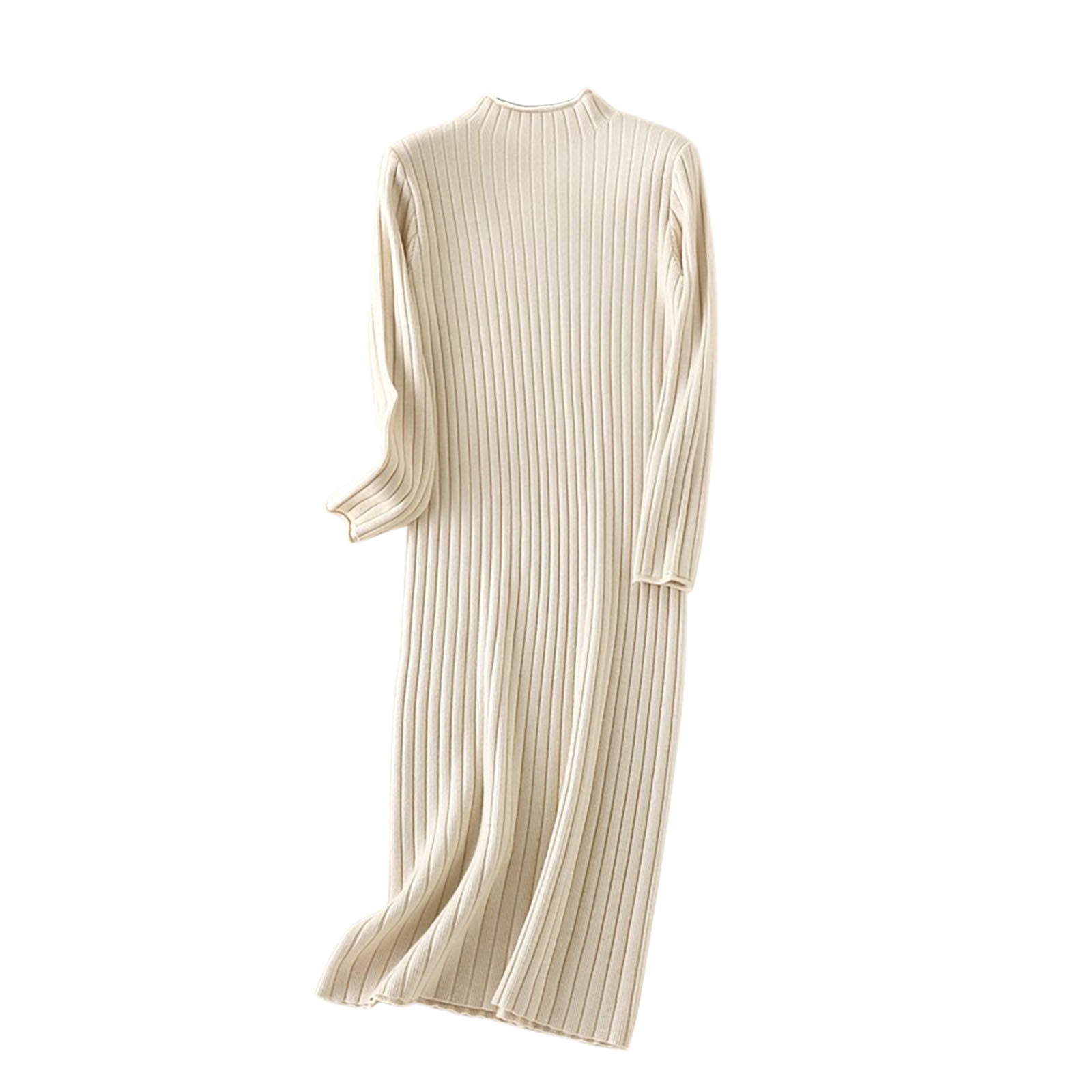 Wenrine Womens Brown Mock Neck Knit  Sweater Dress main image 1