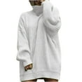 thumbnail image 1 of Annhoo Knitted Dresses for Women Turtleneck Long Sleeved Sweater Dress Fall Plus Size Baggy Pullover Dresses, 1 of 6