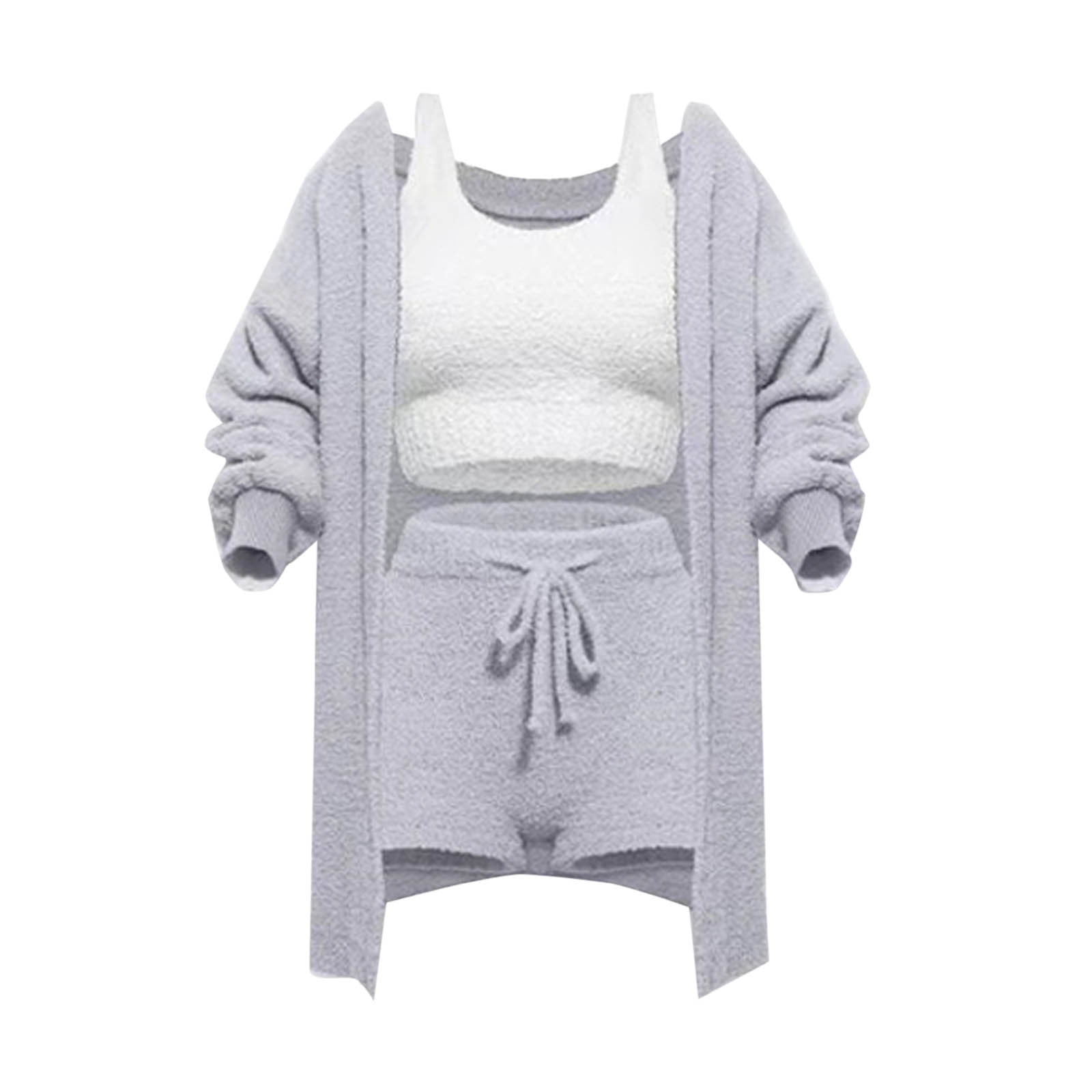 Cozy 3 Piece Knit Set For Women With Chunky Cardigan Soft Blouse And Leggings For Comfort And Style main image 0